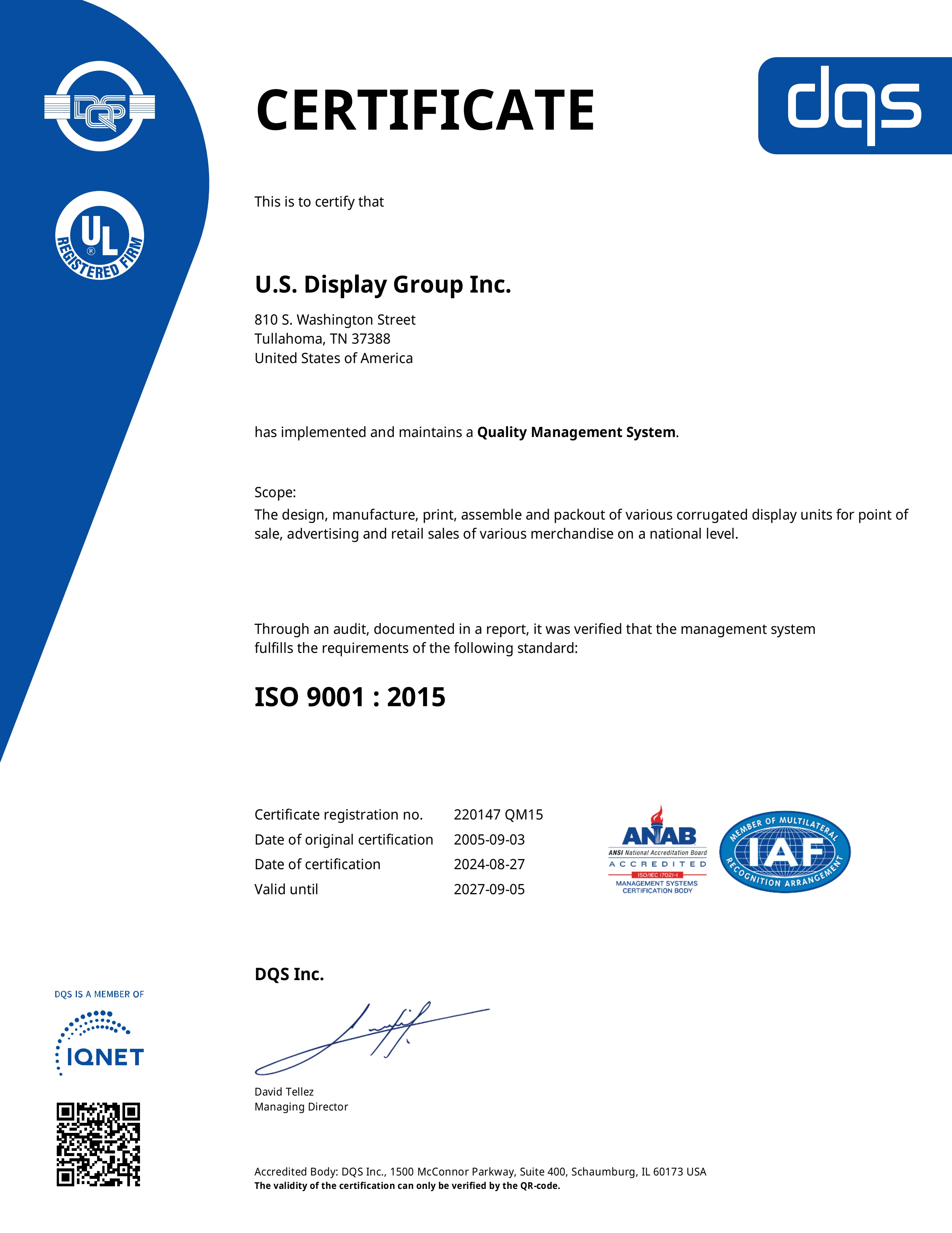 ISO Cert